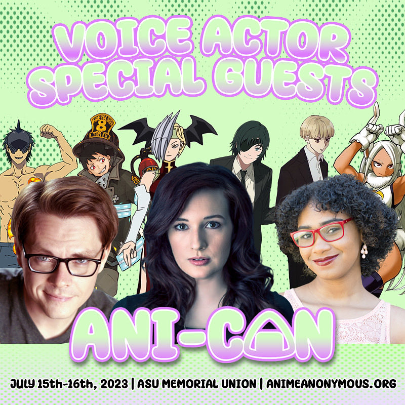 AniConvention's tweet photo. 🚨 ANNOUNCEMENT 🚨

Voice Actors Derick Snow, Katelyn Barr, and Anairis Quiñones will be joining us for Ani-Con 2023! https://t.co/xmcaLOp20U