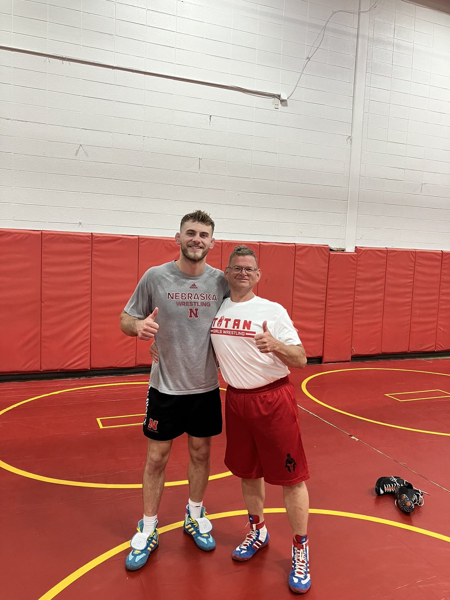 So grateful to have @ericschultz_jr back in the room yesterday! He did an amazing job with all of the kids and his wrestling knowledge is incredible. Thanks again Eric and as always GO SCHULTZ👍!