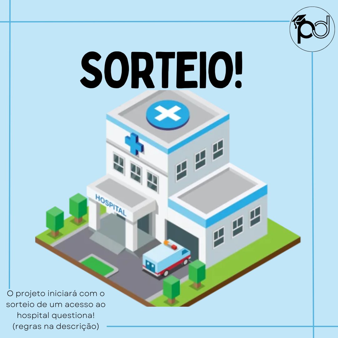 dimokratiapjto's tweet image. 🚨 SORTEIO: ACESSO AO HOSPITAL QUESTIONA 🚨

⭐Regras: 

▸Seguir o projeto
▸Curtir e dar rt no fix (leiam para entender)
▸Curtir e dar rt nesse post
▸Marcar um amigo nos comentários

O sorteio acontecerá no dia 05/07, boa sorte a todos!!