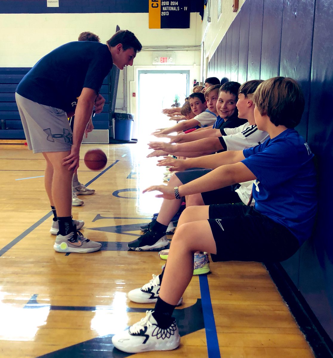 BUrso3's tweet image. DAY 2 OF CAMP WAS ABSOLUTELY ROCKING TODAY ⚡️🎆🎇⚡️

Jersey Theme, Wall-Sits, Buzzer Beaters, Sudden Death Game Winners, and INTENSE COMPETITION ‼️‼️

Setting the stage for a HUGE DAY 3 tomorrow 💪

@PCC_Hoops @centralvikings 

#CAMPWEEK #ROLLVIKES 🏀🔵🟡