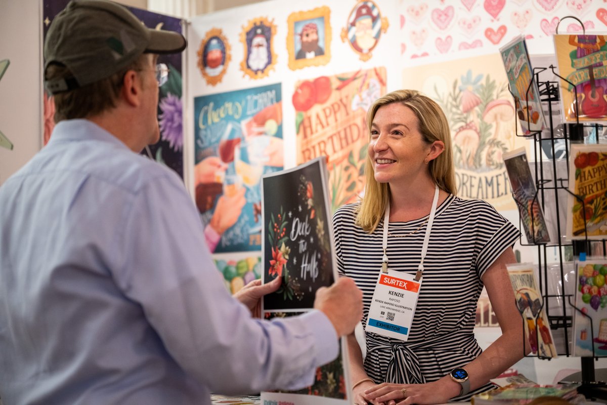 Designs for any occasion were seen at #SURTEX!  Artist Kenzie Raposo showed off her work for product lines, consumer goods, publishing, packaging, and greeting cards.

See more work from exhibitors: bit.ly/3pcjze4