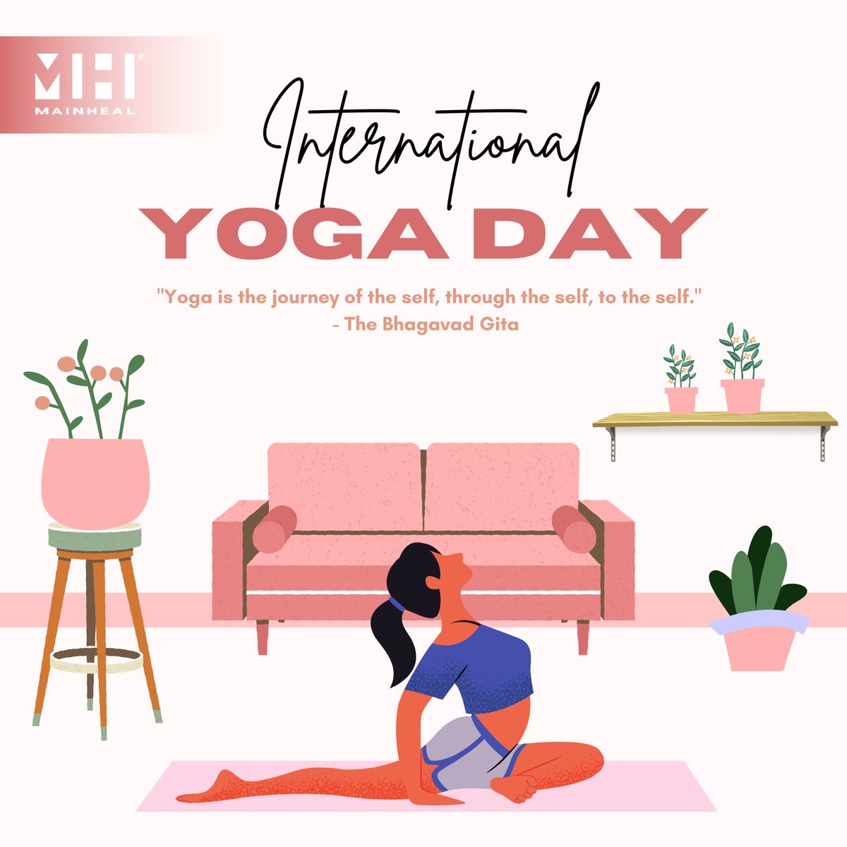 'Yoga is the journey of the self, through the self, to the self.'- The Bhagavad Gita

Happy International Yoga Day! 

#beintentional #yoga #YogaDay2023 #FitIndia #healthy #hathayoga #yogaathome #YogaDay #asana #yogatime #selfcare #iloveyoga #YogaForWellness #YogaEveryday #Yog #om