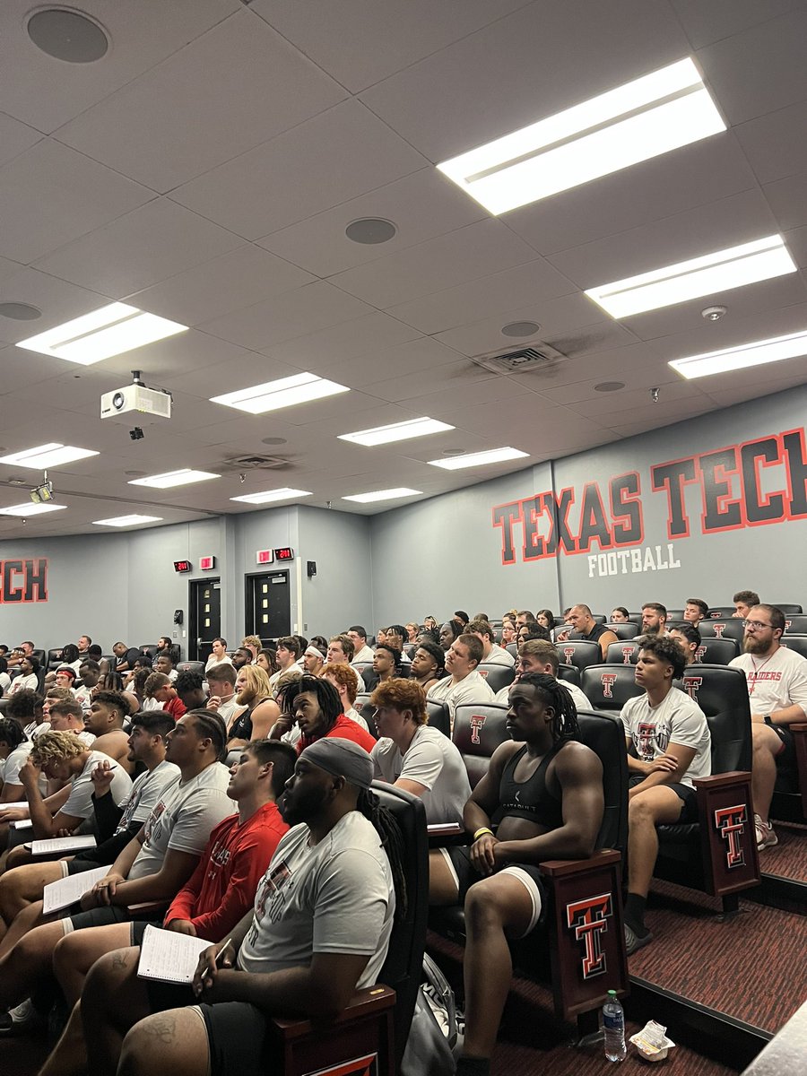 The men brought the energy today! Had a blast talking to the players about the Business of Football! Thank you @TexasTechFB @JoeyMcGuireTTU for having us back! @NFLPA @NFLPABowl