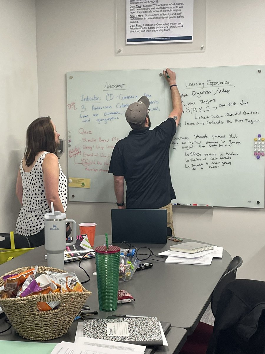 QueenieHall1's tweet photo. We have been thinking 🤔 about student thinking the last two days. Amazing English and Social Studies #PLCLeaders @RockHillSchools Great PD sessions! https://t.co/8OnI2xm23N
