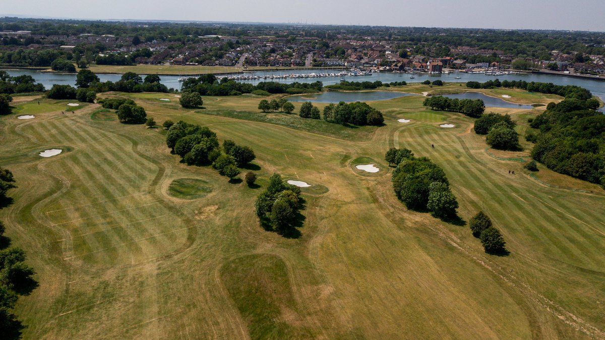 Fantastic aerial photo showing the new bunkering and fairway shaping on holes 1,2,3,4 &amp; 5 on the Creek Course Front 9