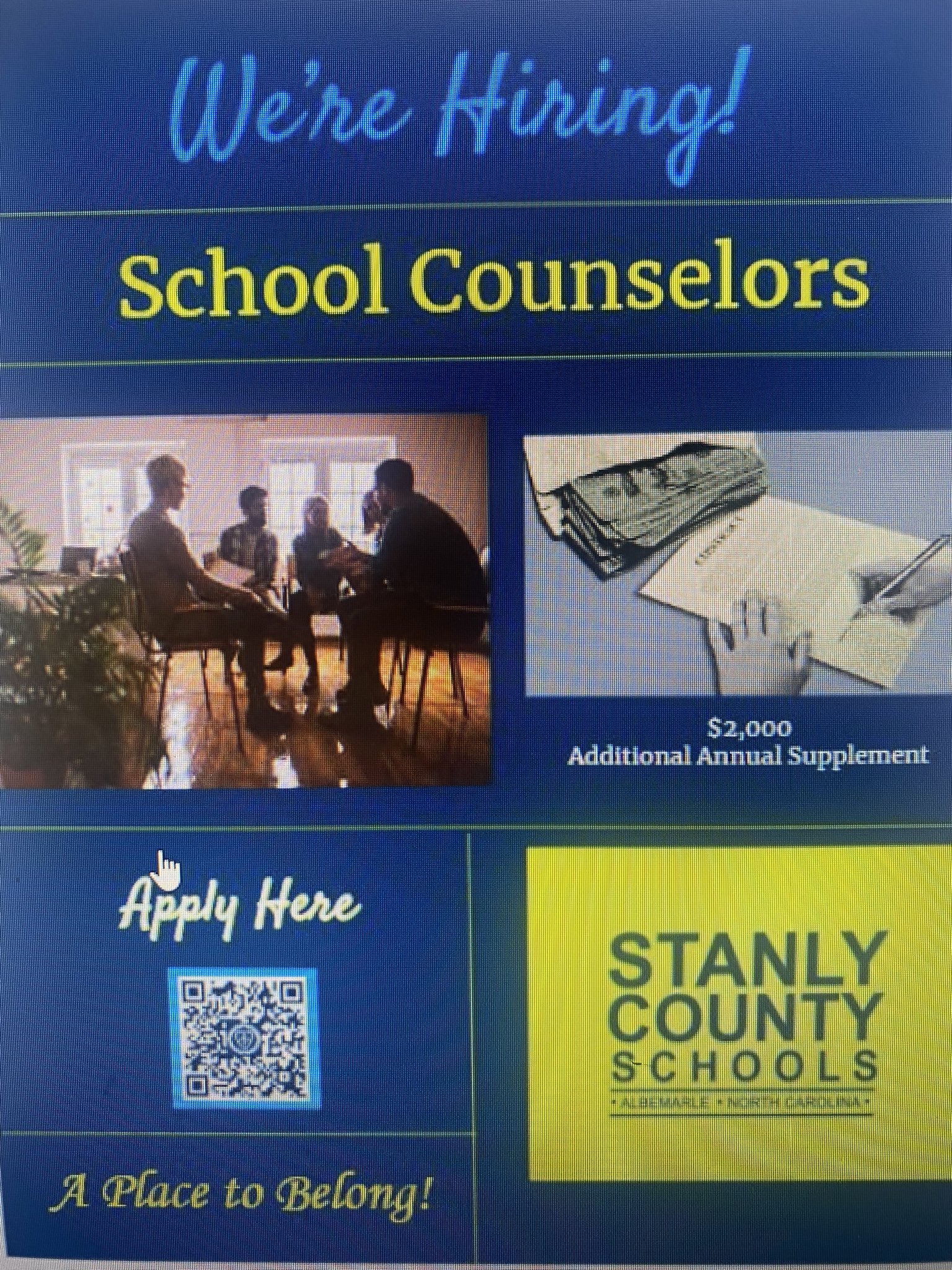 Hiring Now!  Stanly County Schools
