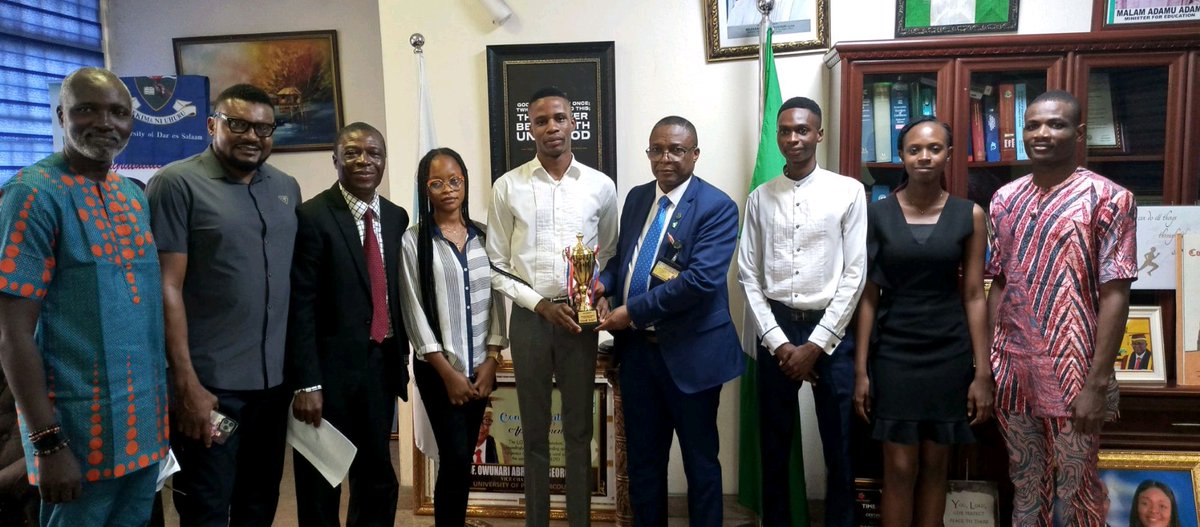 One of my prestigious period during my undergraduate days was the visit to the Vice chancellor of Uniport to present the award our team won in the CFA Institute ethics challenge.