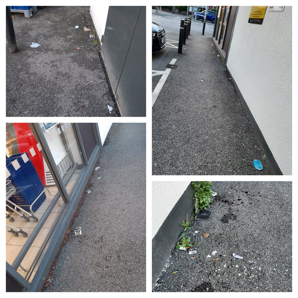 graninavan's tweet photo. So @Sainsbury's local, Street Lane, Leeds say they have no obligation or intention to regularly sweep their forecourt regardless of the rubbish. It is stated on original planning application, an environmental health issue, &amp; a neighbourly thing to do @leedscitycounc1 https://t.co/1SPdkHS1eK