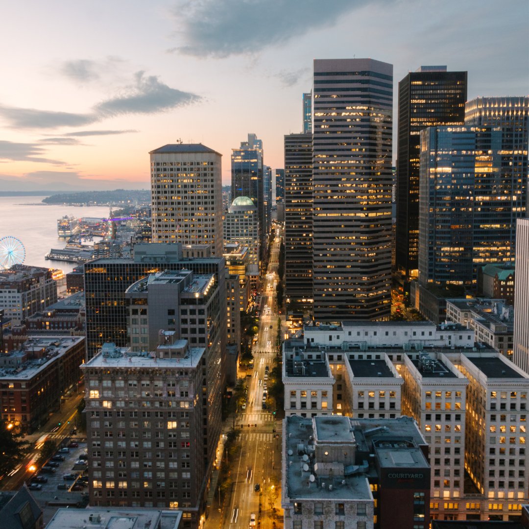 Beautiful view from our 35th floor... things have changed a little bit since 1937 (See our last post).