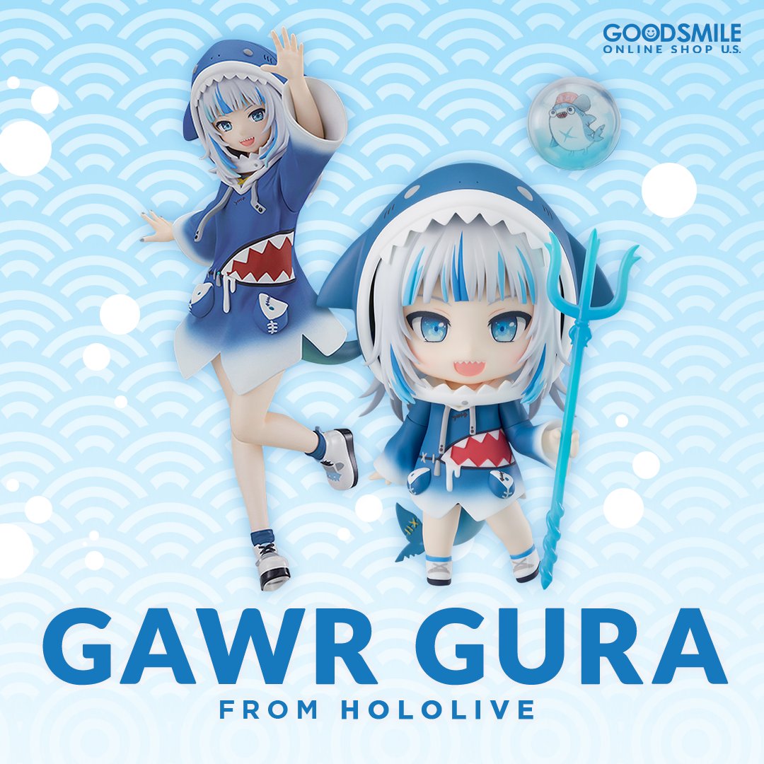 Chumbuds, let's celebrate the birthday of a certain shark from Atlantis: Gawr Gura from hololive production! Visit GOODSMILE ONLINE SHOP US and let your Shrimp status be known by picking up a figure of Gawr Gura today!

Shop: s.goodsmile.link/e1P

#hololive #Goodsmile