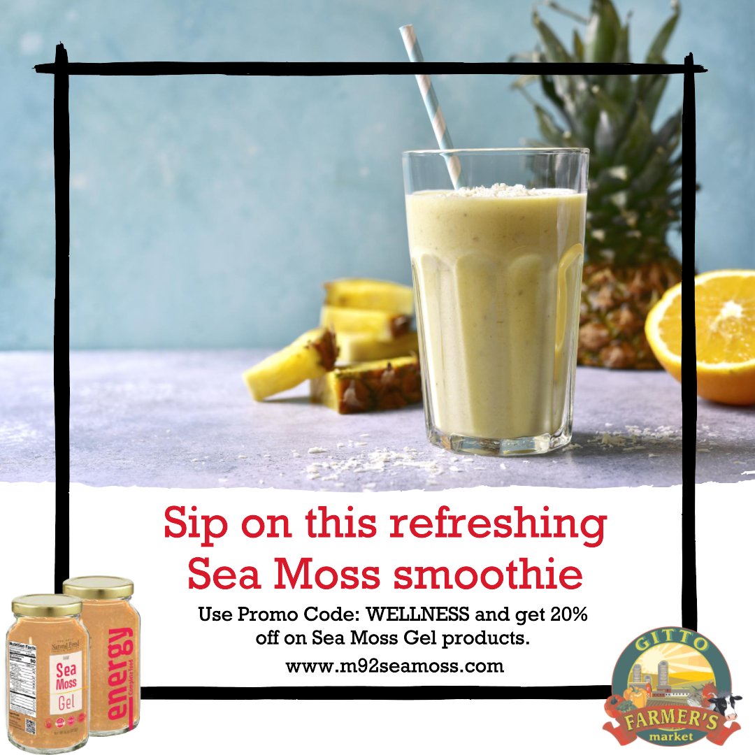 Sip on this refreshing Sea Moss smoothie!!!! Use Promo Code: WELLNESS and get 20% off on Sea Moss Gel products. m92seamoss.com

#seamoss #trending #healthly #juice #discount #foodie #brooklyn
