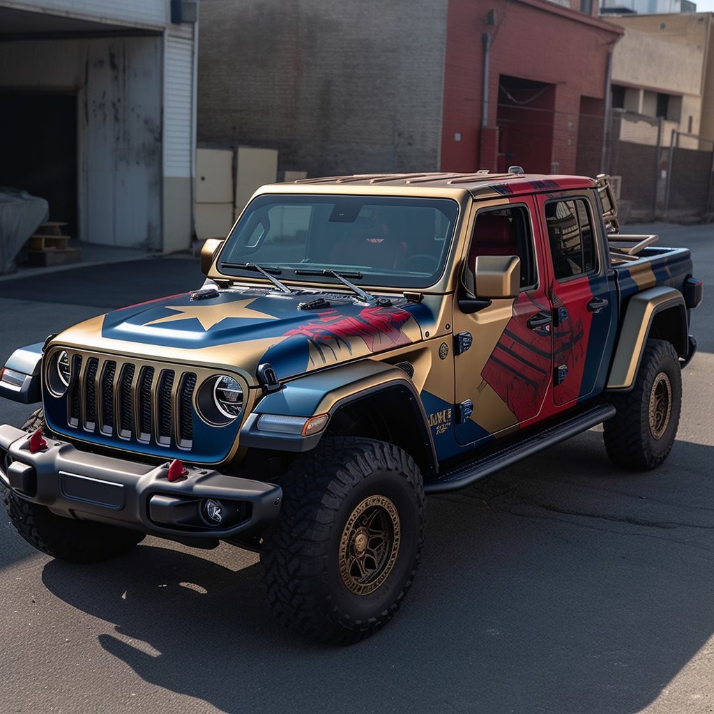 Unleash your inner Wonder Woman and conquer the roads with the power and style of a Jeep! ow.ly/lh9q50OT7tHi
*
#WonderWoman #JeepPower #JeepNation #JeepGirl #JeepLove #JeepFamily #Superhero #AI #MidJourney #JeepGladiator #Gladiador #Offroad #Offroading #4x4 #adventure