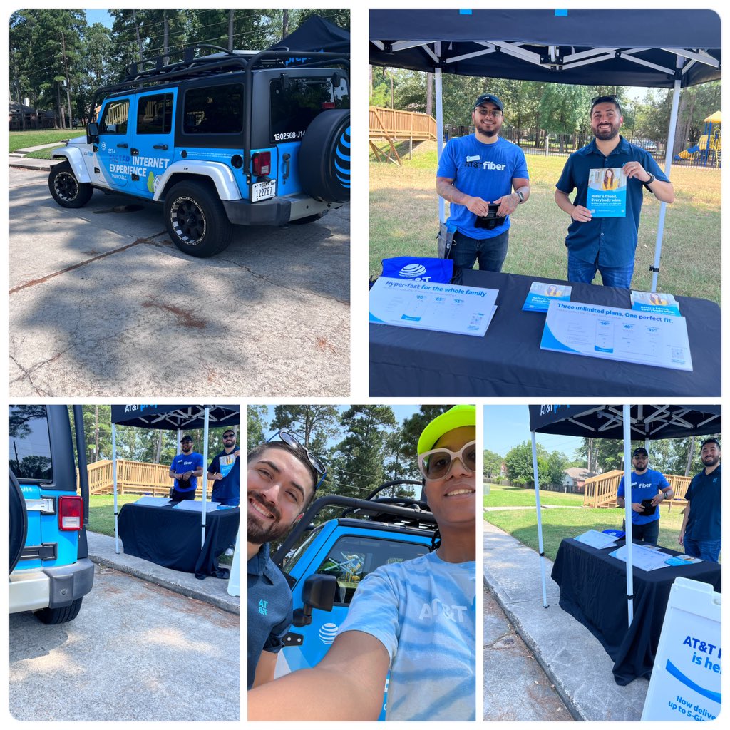 Out here trying to beat the heat with the @JoelSTX and Mark from the Pinecroft team. It’s not that hot when you look this cool @Ahmad_Al02 @JRBenitezSTX #STX #stxspeaks #att #attemployee