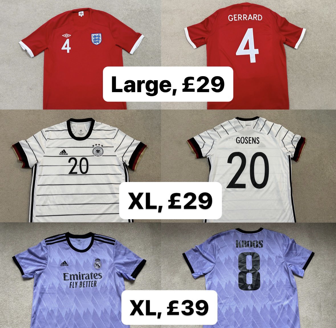 🚨More for sale 🧵 DM if interested! 

Prices plus postage 👍🏼

#footballshirts #classicfootballshirts