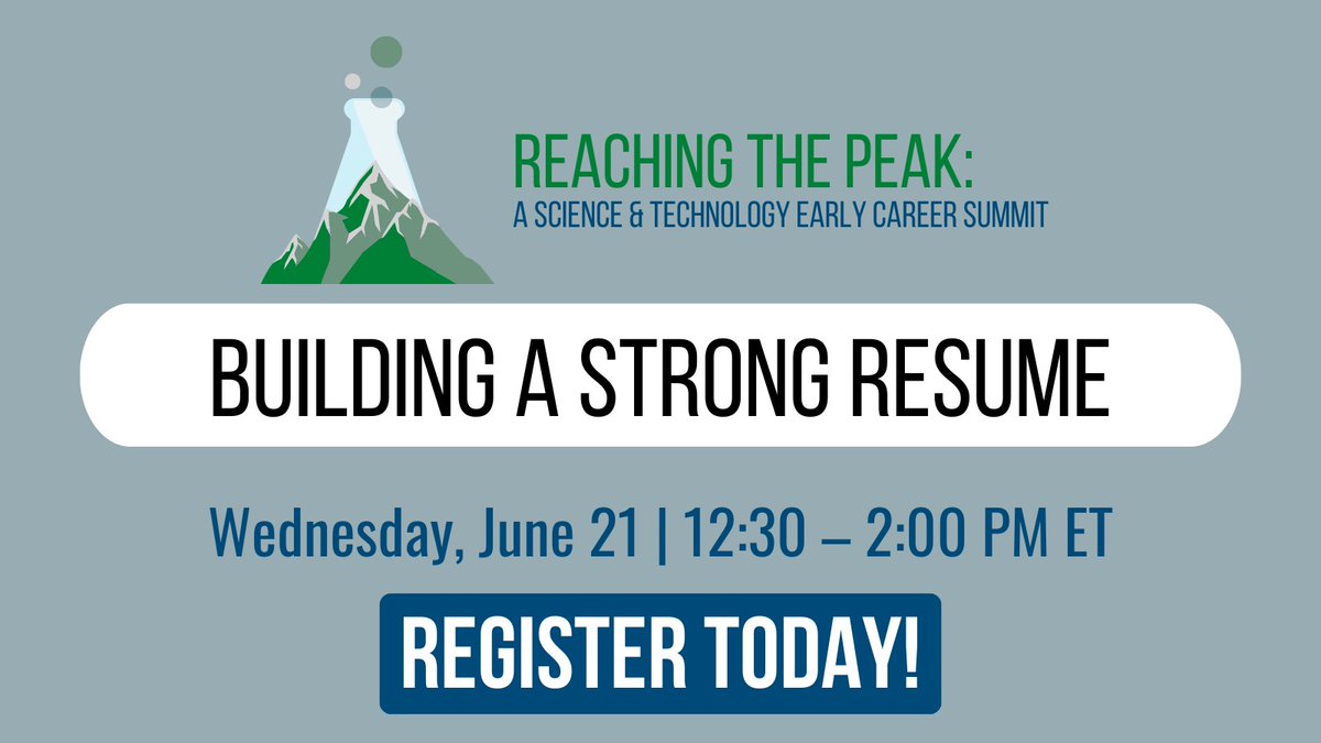 ResearchAmerica's tweet photo. Are you an early career researcher wondering how to turn your 10-page CV into a 2-page resume? Join us June 21 to learn how to build an industry-friendly resume that lets your skills and experiences shine! Register today: https://t.co/s0ZUaqKjMd #RA23Summit #SciPol #SciComm https://t.co/QckMhP7g0Y