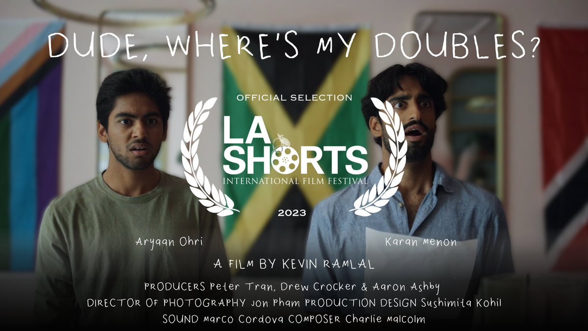 Kevin Samir Ramlal (@kevinsamram) on Twitter photo Excited to announce my short film, Dude, Where's My Doubles? will have it's LA Premiere at <a href="/LAshortsFest/">LA Shorts International Film Festival</a> this July! Excited to announce my short film, Dude, Where's My Doubles? will have it's LA Premiere at <a href="/LAshortsFest/">LA Shorts International Film Festival</a> this July!