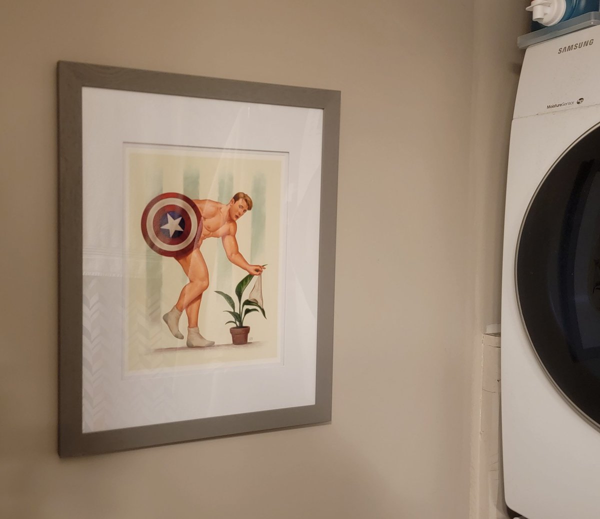 jakerunsdc's tweet photo. In love with my new prints by @DavidTalaski ... Perfect fit for the shower and laundry areas!   

You can buy his work here: 
https://t.co/SkHcYhOVtE

And follow him on Patreon! https://t.co/0xkeIBeALD