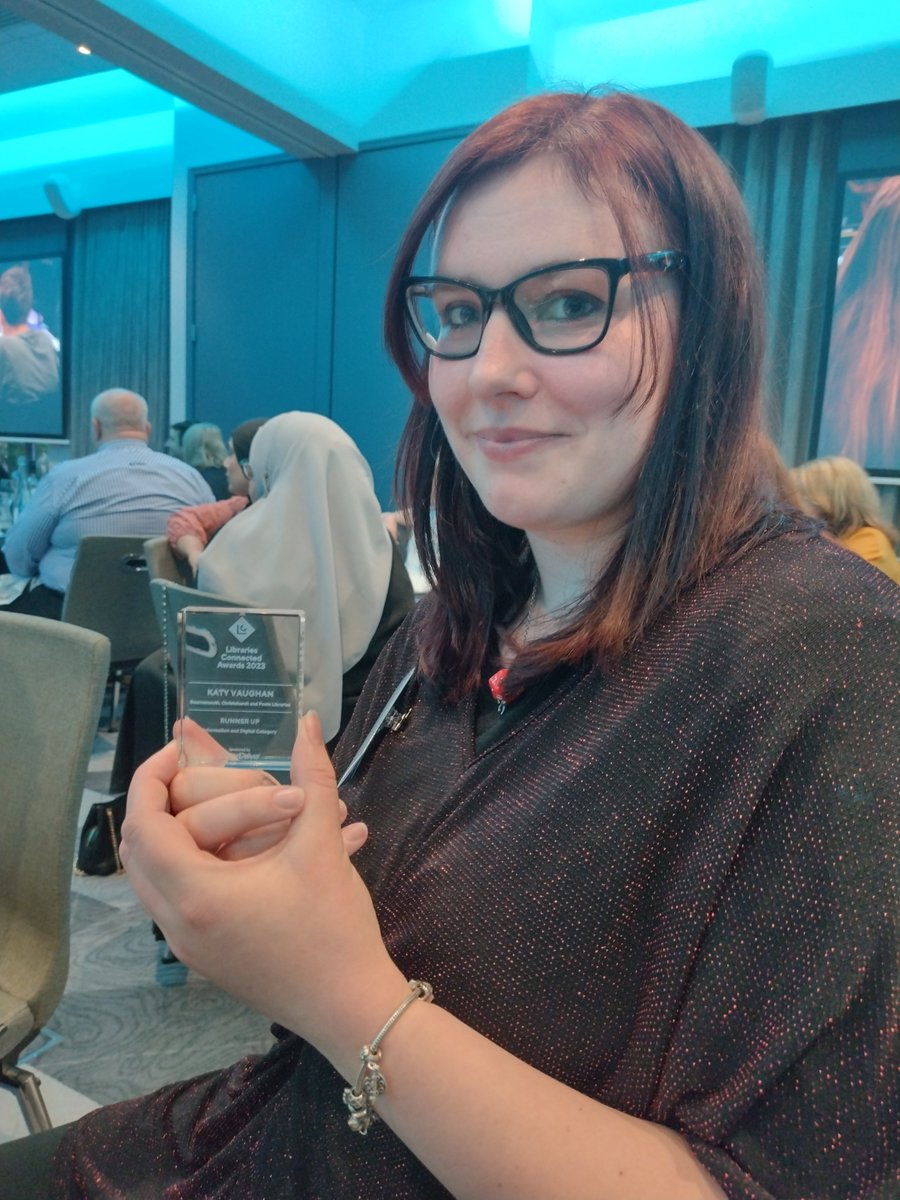 katiekinnear123's tweet photo. Congratulations to @katymvaughan runner up in the information and digital category. Best quote of the evening "everyone needs a Katy in their library". This Katie couldn't agree more! @BCPLibraries https://t.co/PrXWwPg7iY