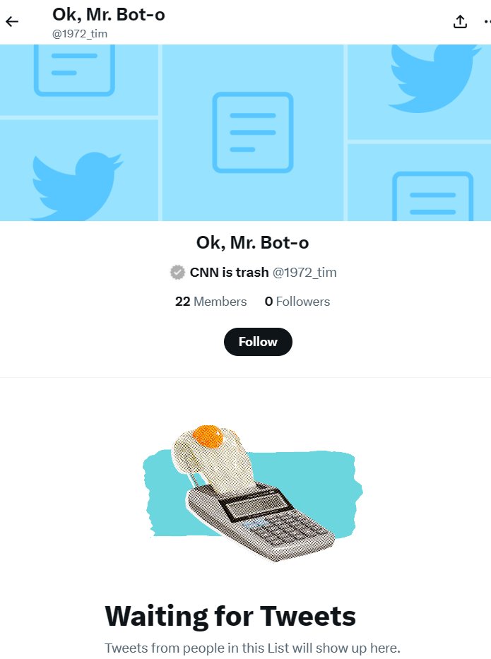 So...I've been added to some sort of "list" by a guy or bot or whatever with ZERO FOLLOWERS?

Too funny.