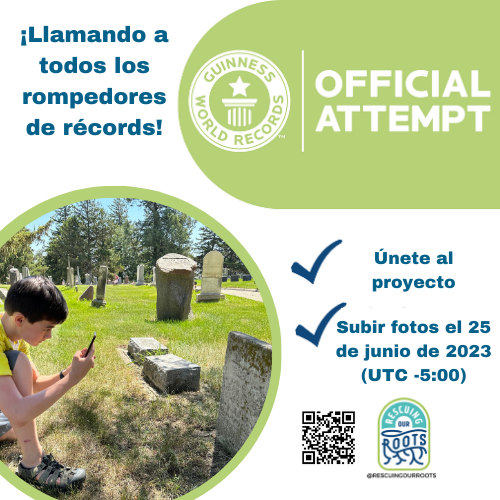 MyHeritageES's tweet photo. Si lo tuyo es romper records ¡Estas a tiempo de romper un Guinness! 🏆

Participa en el GUINNESS WORLD RECORDS con BillionGraves utiliza el link https://t.co/c3W1WODgLx y participa 

#recordguinness #guinnessworldrecords #records #fotos #lapidas #cementerios #antepasados https://t.co/9xzL2vzEjI