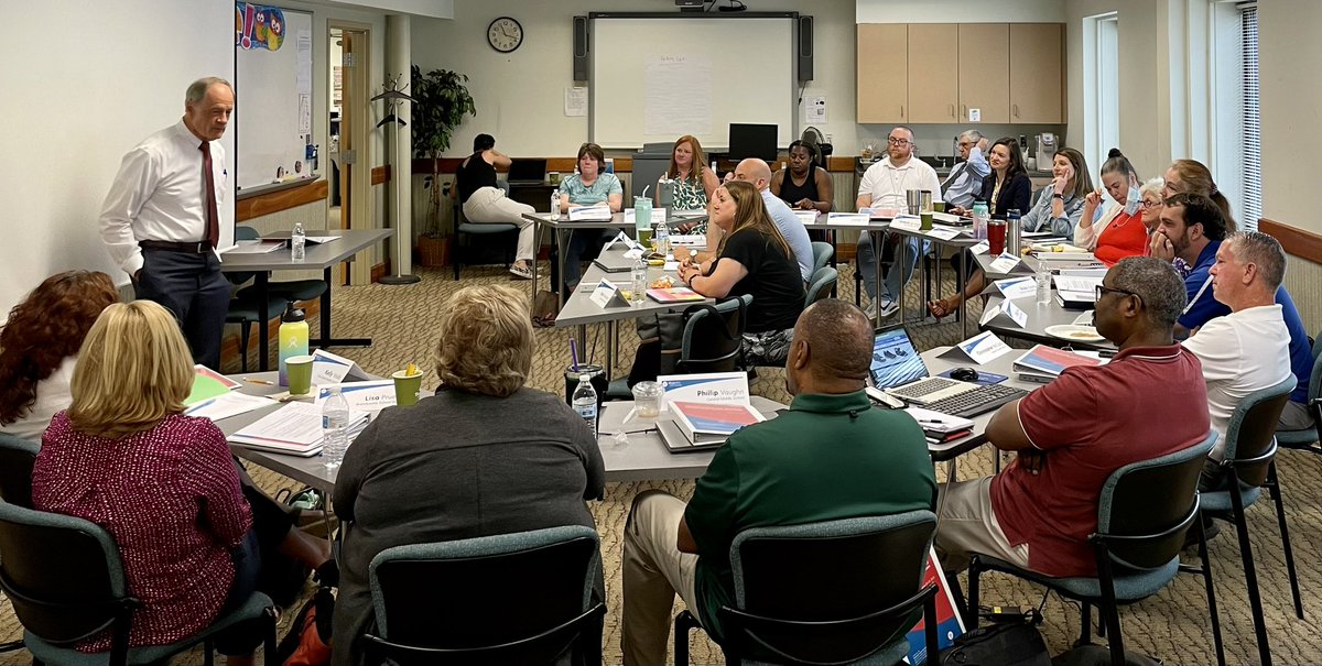 scotteabbott's tweet photo. Civics educators connect with DE Secretary of State Jeffrey Bullock (@DEstatedept) & US Senator Tom Carper (@SenatorCarper) at this morning’s #DemocracyProject summer institute, hearing firsthand insights into government, wisdom gained through many years of public service. https://t.co/XIxj4A37PJ