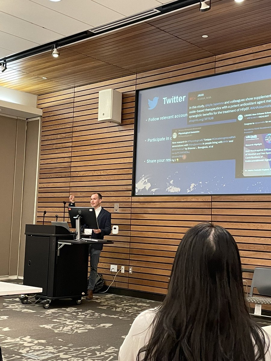 Eden McMillin Gallegos (@edenmgallegos) on Twitter photo <a href="/_donwhite/">Donnell White, III, MD, PhD</a> giving an excellent overview of how to use social media as #mdphds to network with #MedTwitter and #AcademicTwitter at our 1st annual <a href="/LSUHealthNOGS/">LSUHSC NOLA Graduate Studies</a> MD-PhD Retreat! <a href="/_donwhite/">Donnell White, III, MD, PhD</a> giving an excellent overview of how to use social media as #mdphds to network with #MedTwitter and #AcademicTwitter at our 1st annual <a href="/LSUHealthNOGS/">LSUHSC NOLA Graduate Studies</a> MD-PhD Retreat!