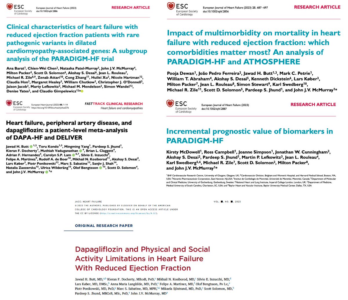 Lots of recent publications from the group @UoGHeartFailure to catch up on! A select few are highlighted below - for a full up-to-date list of publications from the group go to bit.ly/UoG_HF_research