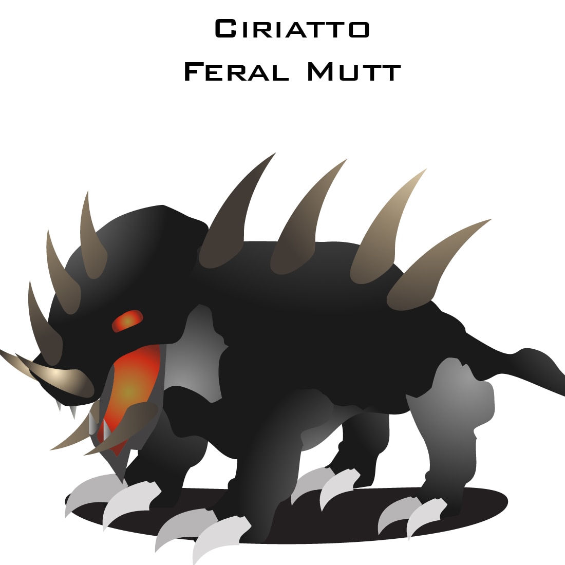 Ciriatto

Feral Mutt

The Boar malebolge a bulky beast  full with spikes 

___

#flatdesign #minimalistic #digitalart  #characterdesign #illutrator #monster #RPG  #dantealighieri #divinecomedy #mythologica