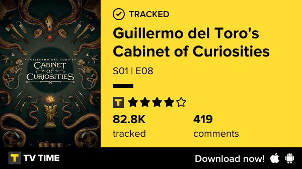 I've just watched episode S01 | E08 of Guillermo del Toro's Cabinet of Curiosities! #cabinetofcuriosities  tvtime.com/r/2RpAX #tvtime