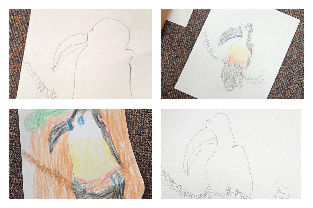 KidLitTV_NYC's tweet image. ✍️Check out the amazing ✨NEW✨ #FanArt in the @KidLitTV_NYC Gallery! These toucans were made by the 5 &amp;amp; 6-yr-old students of @MissDukeAB while watching #ReadySetDraw! ANTEATERS, BATS &amp;amp; BOAS w/@roxiemunro! Click: kidlit.tv/ready-set-draw… @AnnieLynn215 @HolidayHouseBks #TEACHers