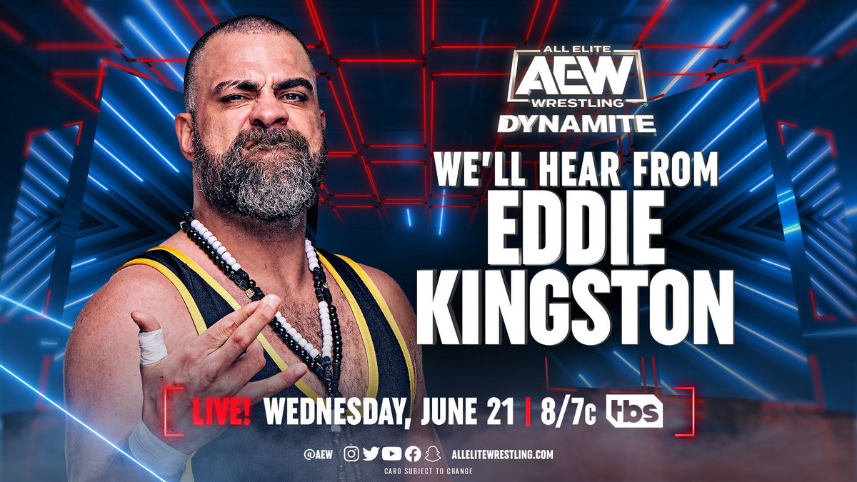 Oh shit, Eddie Kingston is addressing his enemies tomorrow on #AEWDynamite 😳