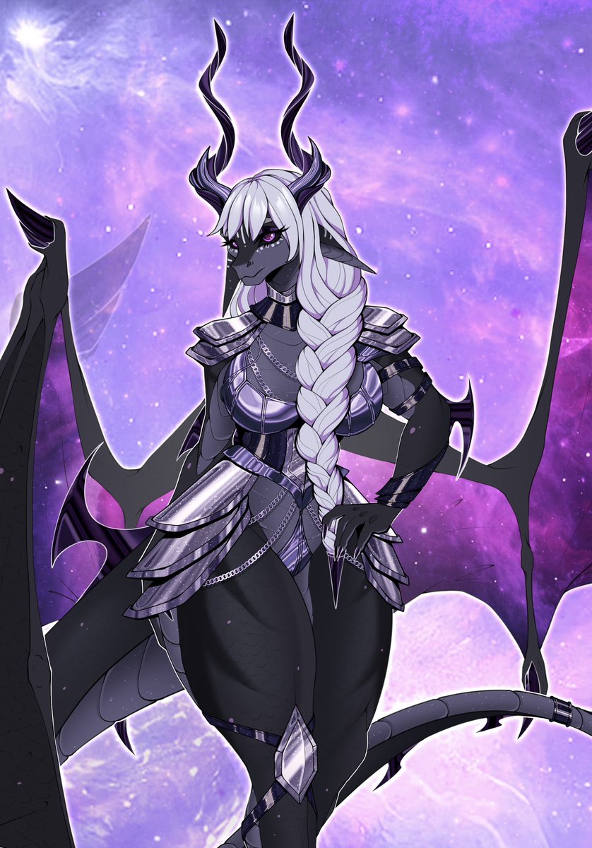 reitzkaisar's tweet photo. Royal purple dragoness in shiny armor 🛐 https://t.co/OKuHbB64Ch