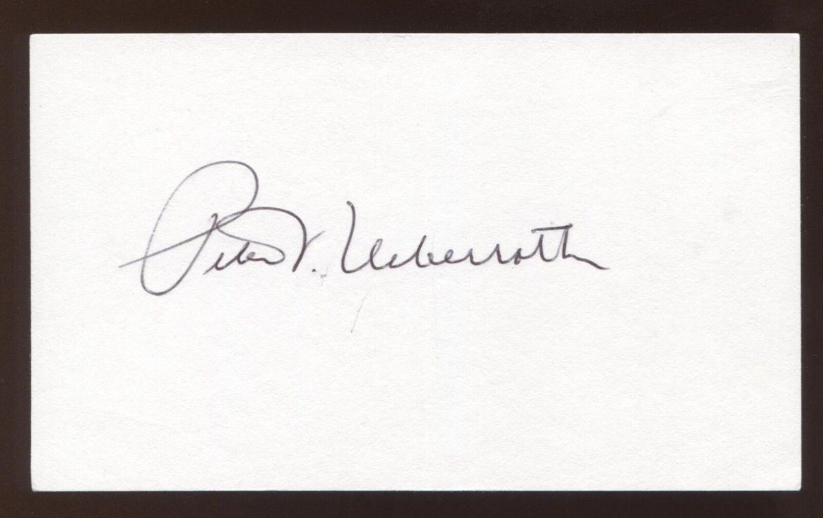 rocco479's tweet photo. @SuperBreakBoxes I got this card from a super breaks box. It says it's peter ueberroth. But I don't think this is his signature the last pic is a sample of his signature. Anything you guys know about this? https://t.co/hwr2zp6JzP