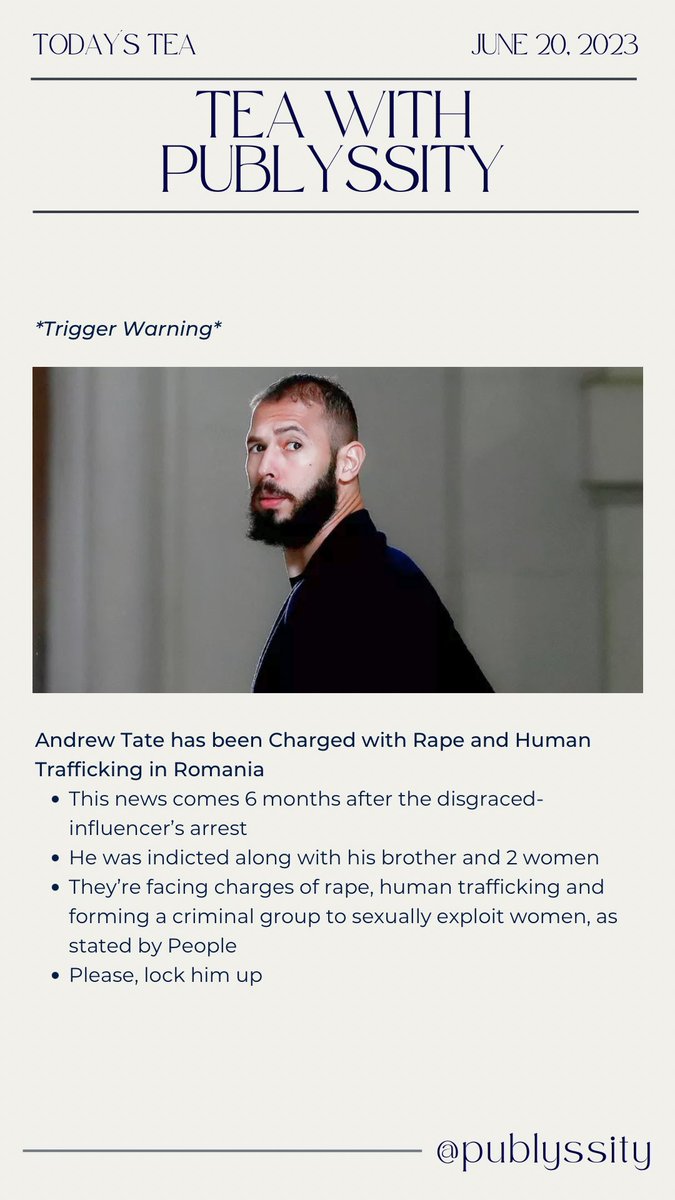 publyssity's tweet image. today’s tea ☕️ #popculture
