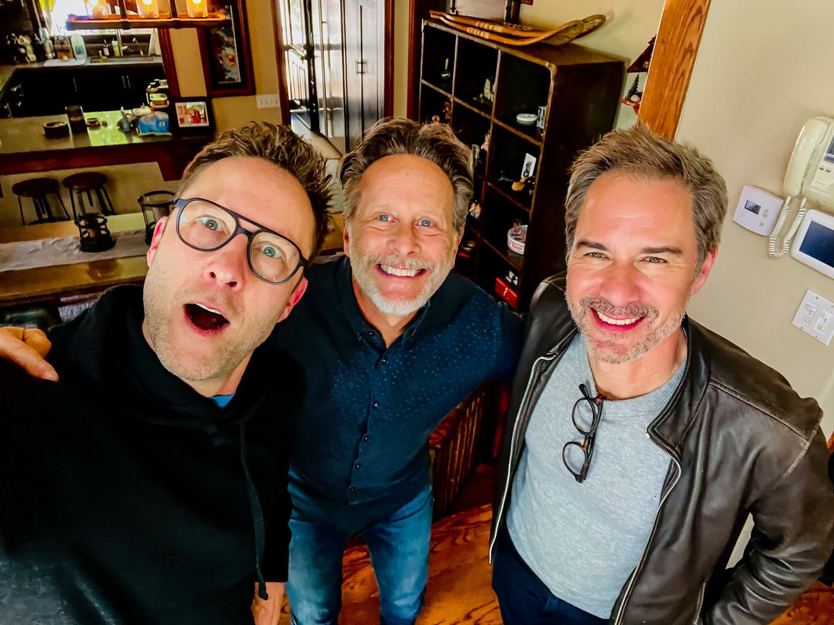 Could not have had more fun with these rascals.
Great guys and a great conversation. Also Eric McCormack is in love with my new puppy Charlie. He almost stole him.

 @insideofyoupod episode 👉insideofyoupodcast.com/show

#insideofyoupodcast #ericmccormack #stevenweber