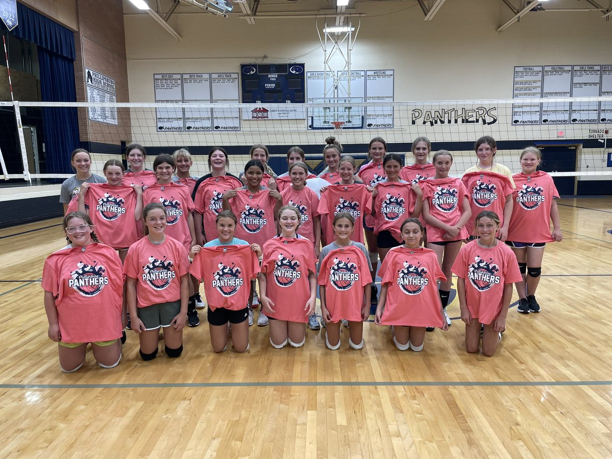 Junior High girls getting better this morning! 🏐 #PantherProud