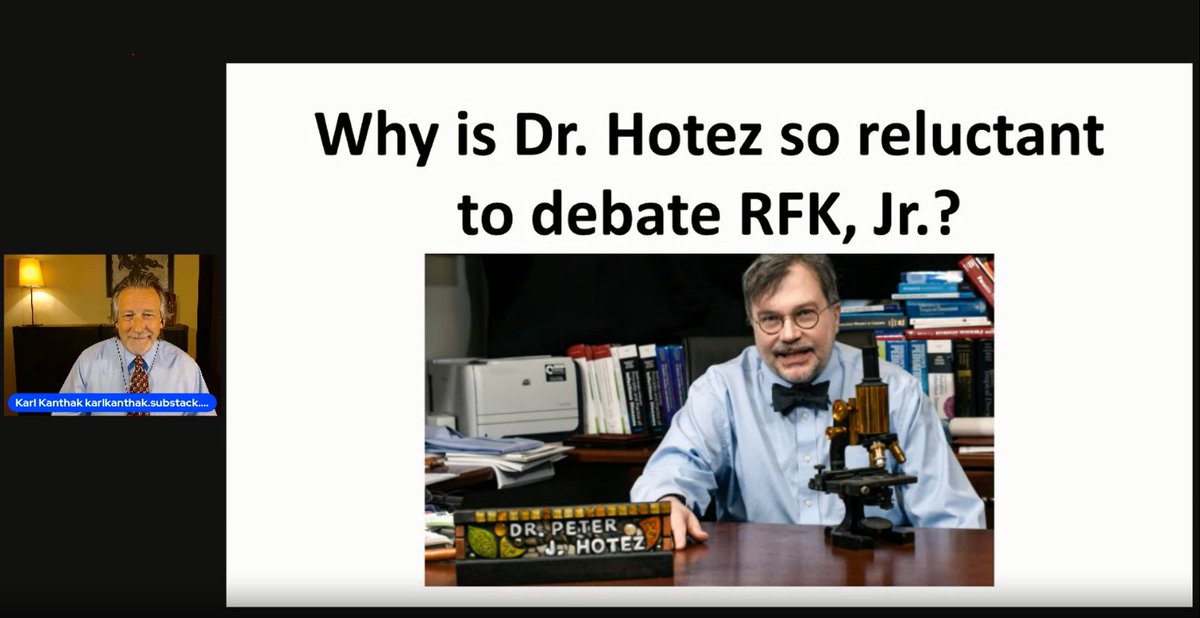 KanthakKarl's tweet image. My contribution to the RFK, Jr. v Dr. Hotez situation. A layperson's analysis of a widely distributed paper by Dr. Hotez, and my commentary regarding the possible debate. I apologize in advance for the length of the video, but the paper demands it. karlkanthak.substack.com/p/is-this-why-…