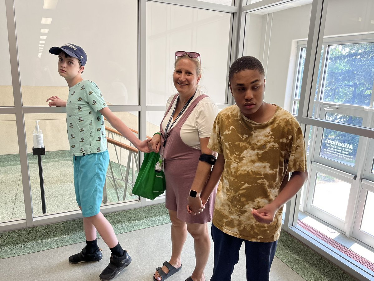 We are so proud of these two amazing grade 8 boys! This afternoon we had our grade 8 grad rehearsal. What are we going to do without these boys in New Visions next year?! <a href="/GEDSB/">Grand Erie District School Board</a> <a href="/JH_Jayhawks/">James Hillier School</a> #InclusionMatters #HighschoolBound #Grade8Graduation #AutismAwareness