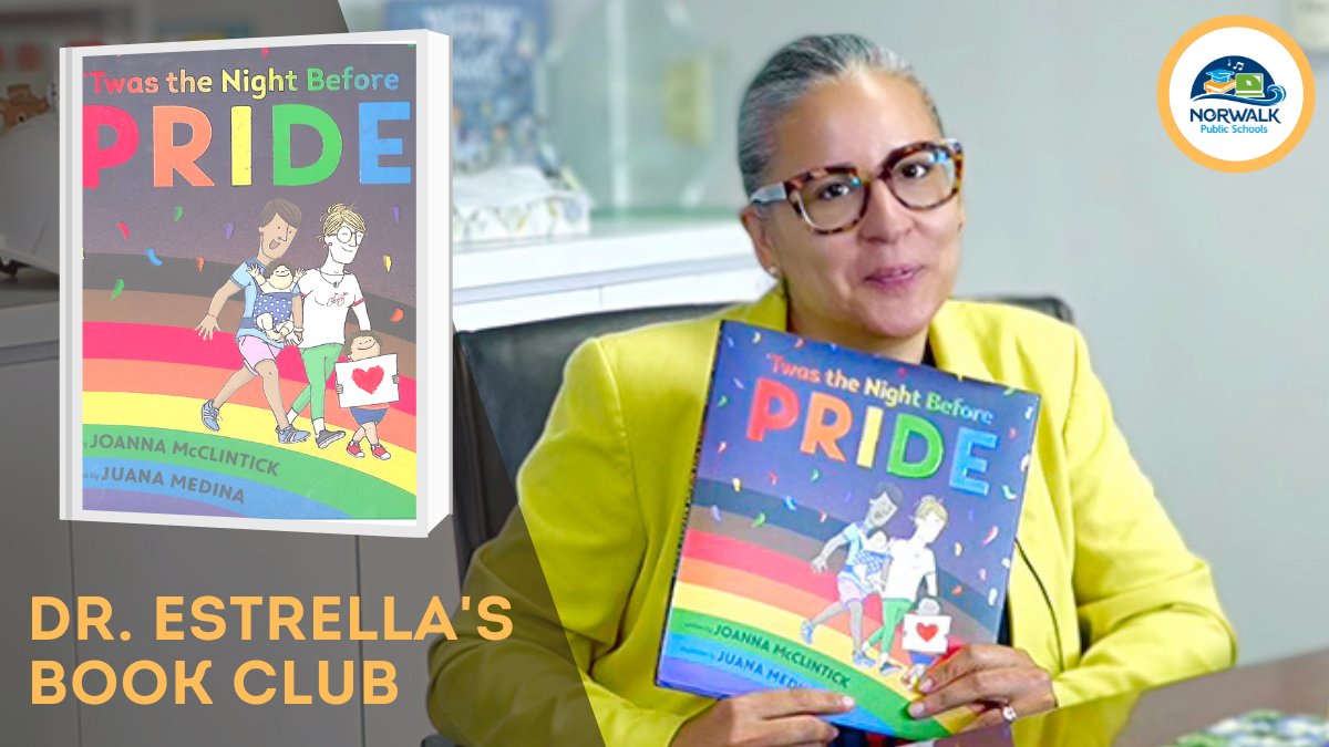 Dr. Estrella celebrates #PrideMonth with this month’s Superintendent Book Club pick, “Twas The Night Before PRIDE,” written by @jmc_clintick  and illustrated by @juanamedina.

Until our next book, please enjoy! youtu.be/Z0ewd3OoiGA