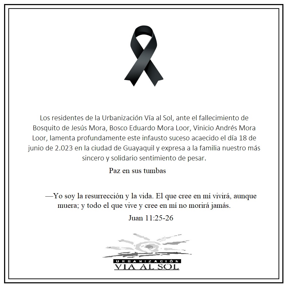 Residentes de la urbanización Vía al Sol, lamentan profundamente lo sucedido en Vía a la Costa este fin de semana. #ViaALaCosta #Seguridad #SeguridadVial