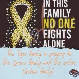 The thoughts and prayers of the Tiger Family are with the Lucius and Urchins Families!
