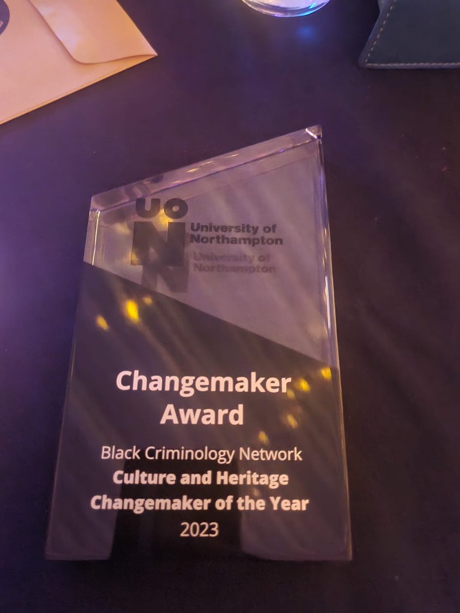 Congratulations are in order for us, we've just won the Changemakers Award for the series of sessions we ran during Black History Month (UK) in collaboration with @UniNorthants Criminology Department @crimatuon We're so grateful, thank you! 🖤🥳