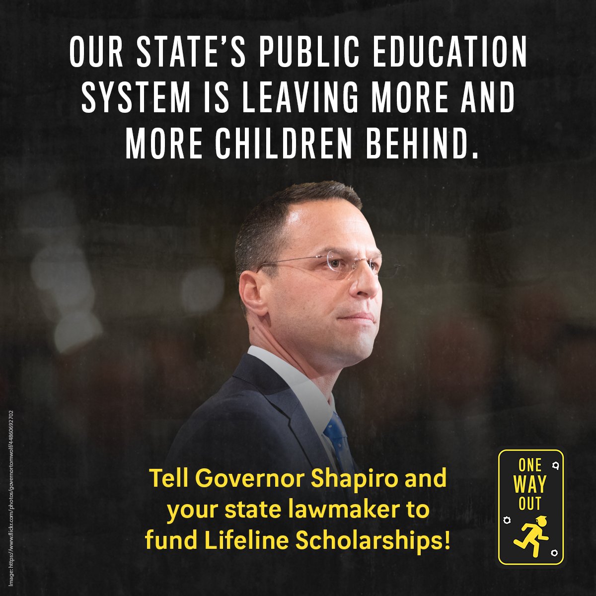 Our state’s public education system is failing countless children. Take ACTION &amp; DEMAND legislators FUND #LifelineScholarships in the budget. Don't stand by while our children's futures are at risk. Call on Governor Shapiro &amp; state reps to make a change! onewayoutpa.com