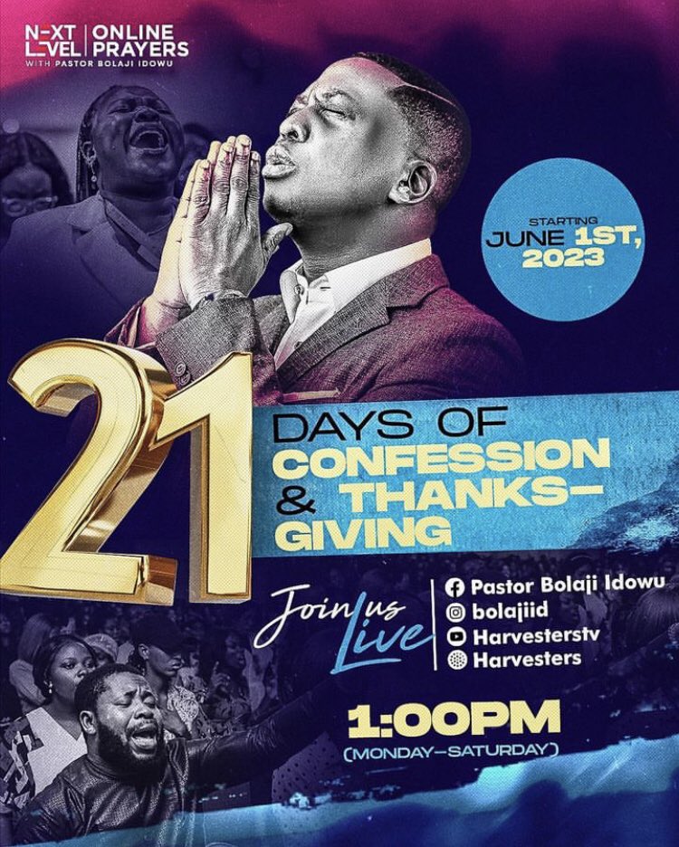 UncleGeeOfZion's tweet photo. This #Wednesday #June21st

Join us for #NLP #Communion, #Healing &amp; #Breakthrough Service 🔥

Online &amp; on-site ✅

Invite your family and friends 👍

Note:
Join the #1pmPrayers Finale as well 🤝

#WordBasedPrayers
#NextLevelPrayers 
#NLPWIthPastorBolaji https://t.co/U56QB0X4ZZ