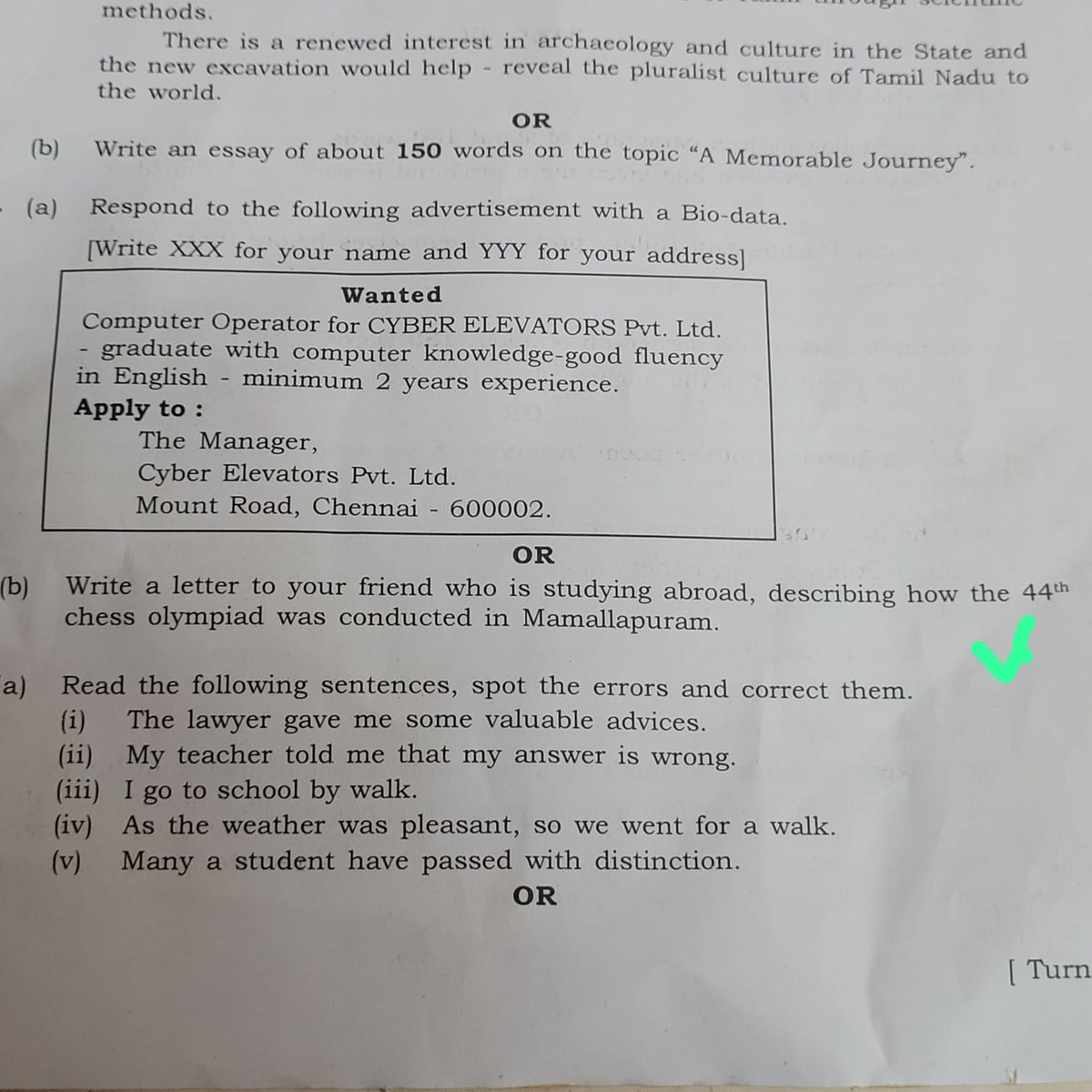 Gave my 12th exams, English paper today.. and was happy to see this question appear!😁