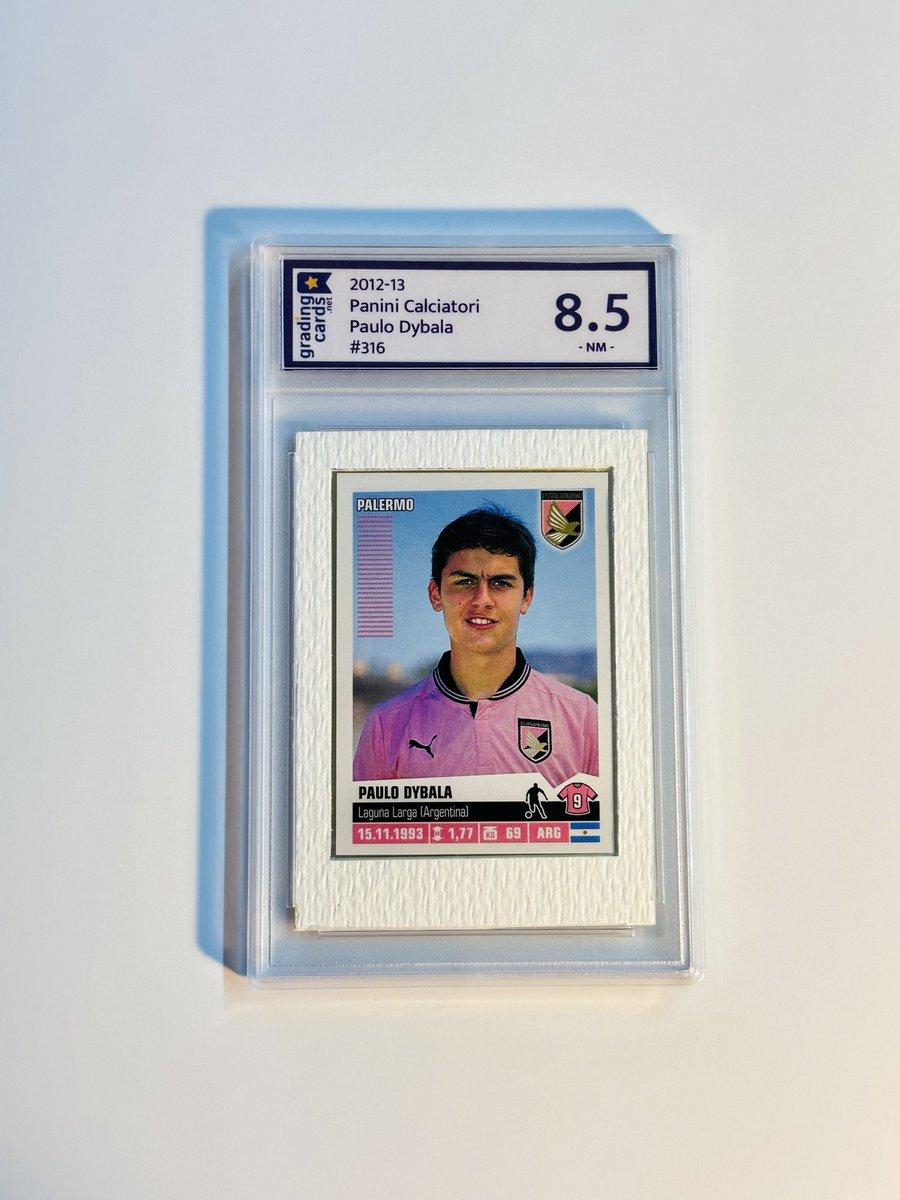 GradingcardsNet's tweet image. Paulo Dybala Rookie 
Finalista Y Goleador Uefa 2023
Campeon del Mundo con Argentina
gradingcards.net 
#PauloDybala #Gradingcards #Rookiecard #Palermo #Panini