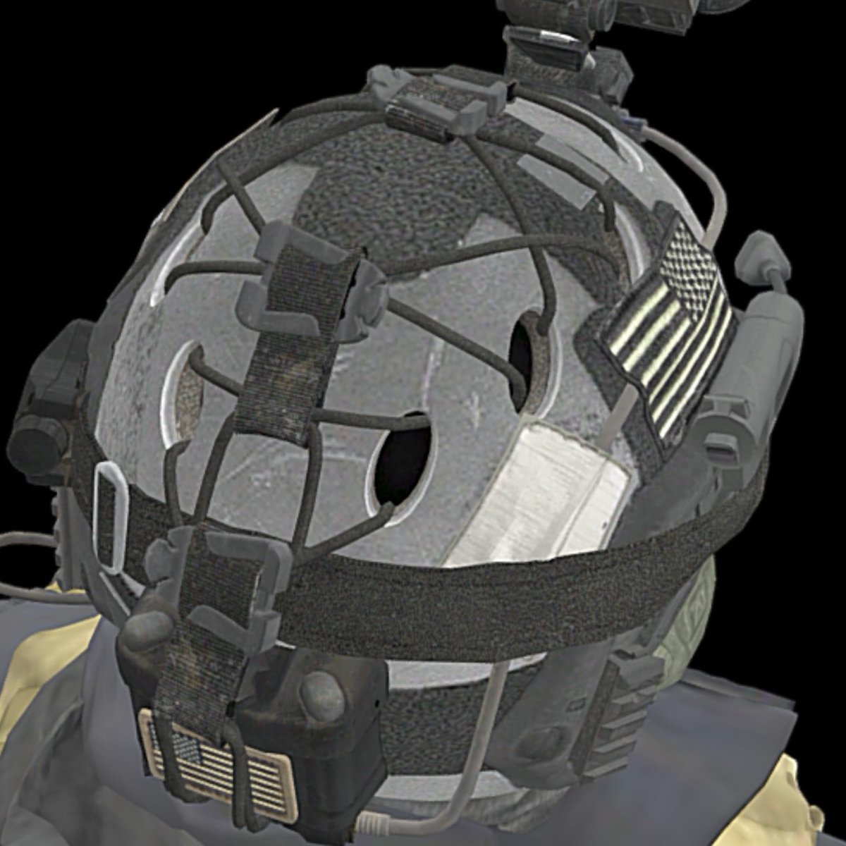 Helmet Retention Bungees are a bitch to attach and make accurate but look oh so cool.