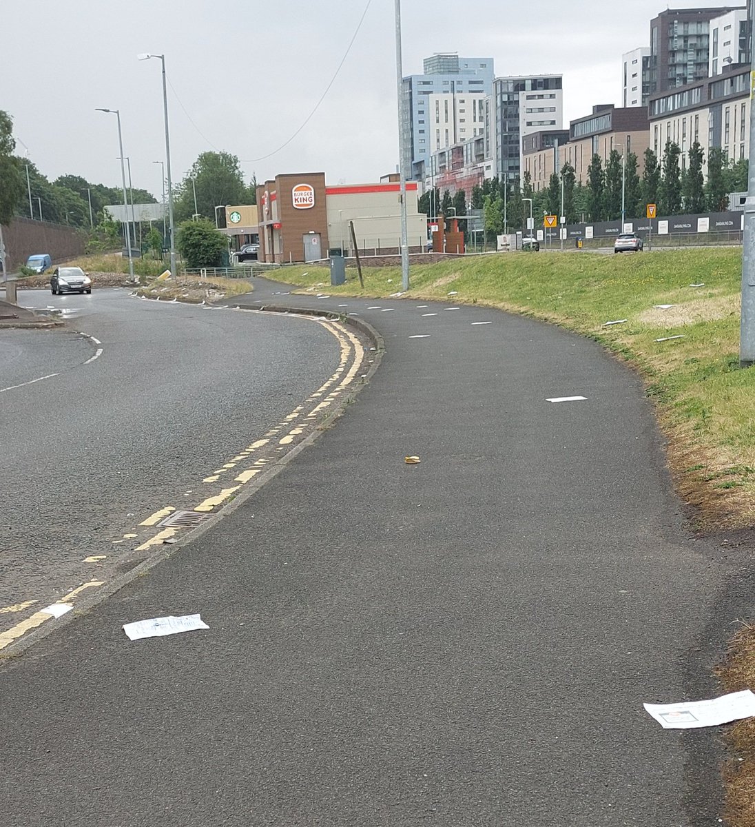 @MyGlasgowCC You may want to ask GCU Utilities to add a section about responsible disposal. 
Pages scattered from Thornwood Roundabout along Dumbarton Road towards Whiteinch.