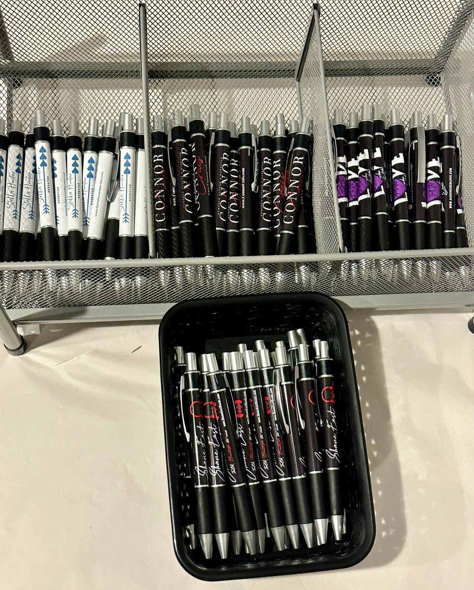 Back in stock!! Logo pens for @ShaneEastReads <a href="/ConnorCrais/">Connor Crais</a> <a href="/AaronShedlock/">Aaron Shedlock</a> and @StellaHNarrator are available now!😍✍️❤️💜🖤💚
AddictedtotheVoice.com