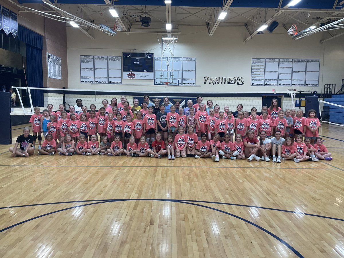 Youth Camp Day 1 in the books! Lots of hard work and giggles! 🏐 #PantherProud